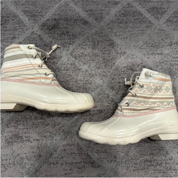 Sperry Saltwater Textured Stripe Duck Boots 7 - Picture 3 of 7